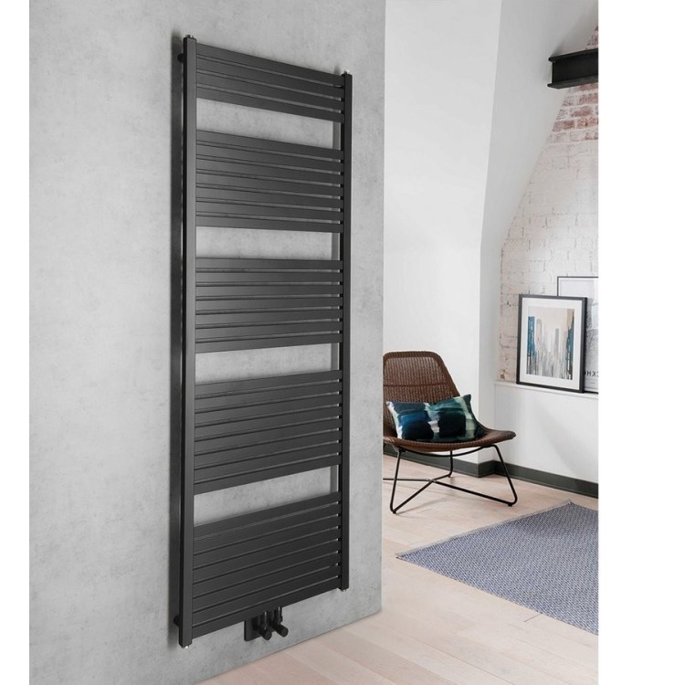 Dvieļu žāvētājs / Radiators AQUALINE Tondi 60x169 cm, matēti melns DT496T Dvieļu žāvētājs / Radiators AQUALINE Tondi 60x169 cm, matēti melns DT496T