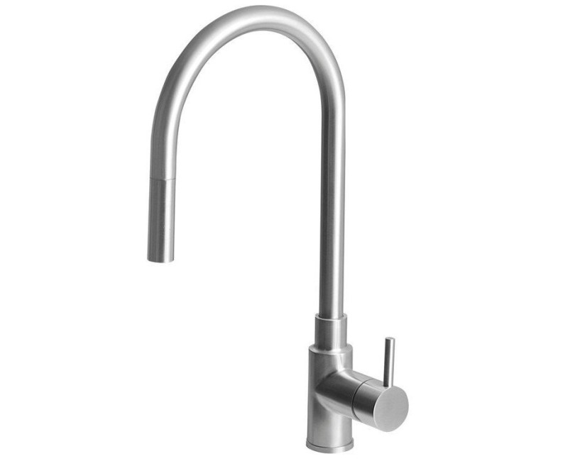 Смеситель для кухниSapho Duna с выдвижной лейкой, нержавеющая сталь DU015