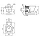 Piekaramais pods Ideal Standard Connect Air AquaBlade, bez vāka Melns E0054V3