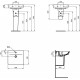 Vannas istabas izlietne Ideal Standard Connect Air Cube 50x45x16cm Balta