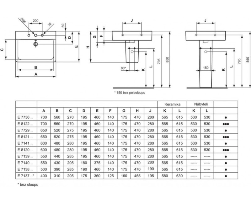Раковина для ванной Ideal Standard Connect Cube 60x46x18 мм белая