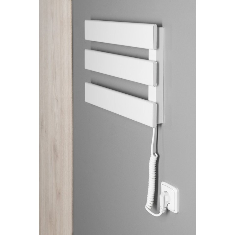 Dvieļu žāvētājs / Radiators AQUALINE Elektriskais Elvis, 48x33x5cm, 50W, balts EB480 Dvieļu žāvētājs / Radiators AQUALINE Elektriskais Elvis, 48x33x5cm, 50W, balts EB480