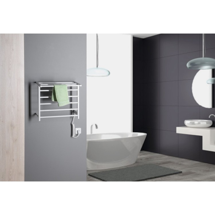 Dvieļu žāvētājs / Radiators Sapho Elzor elektriskais 50x47 cm, 60 W, balts matēts EB500