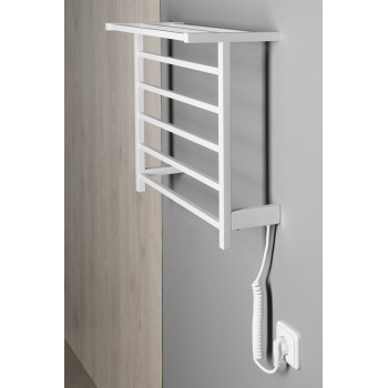 Полотенцесушитель / Радиатор Sapho Elzor электрический 50x47 см, 60 Вт, белый матовый EB500
