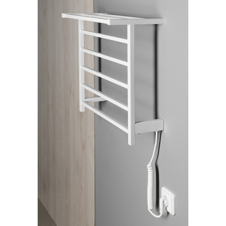 Dvieļu žāvētājs / Radiators Sapho Elzor elektriskais 50x47 cm, 60 W, balts matēts EB500