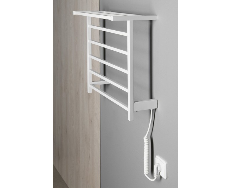 Dvieļu žāvētājs / Radiators Sapho Elzor elektriskais 50x47 cm, 60 W, balts matēts EB500