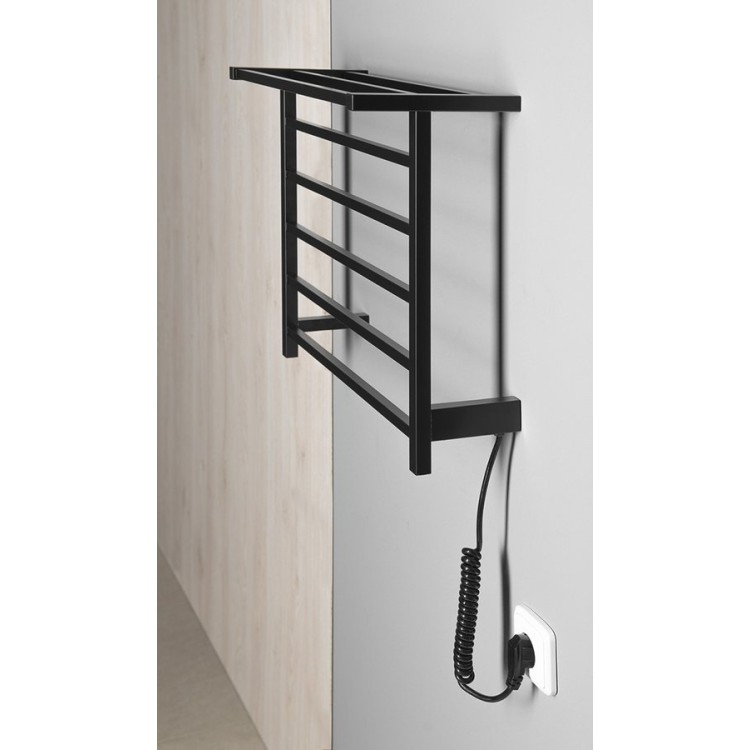 Dvieļu žāvētājs / Radiators Sapho Elzor elektriskais 50x47cm, 60 W, melns matēts EB510