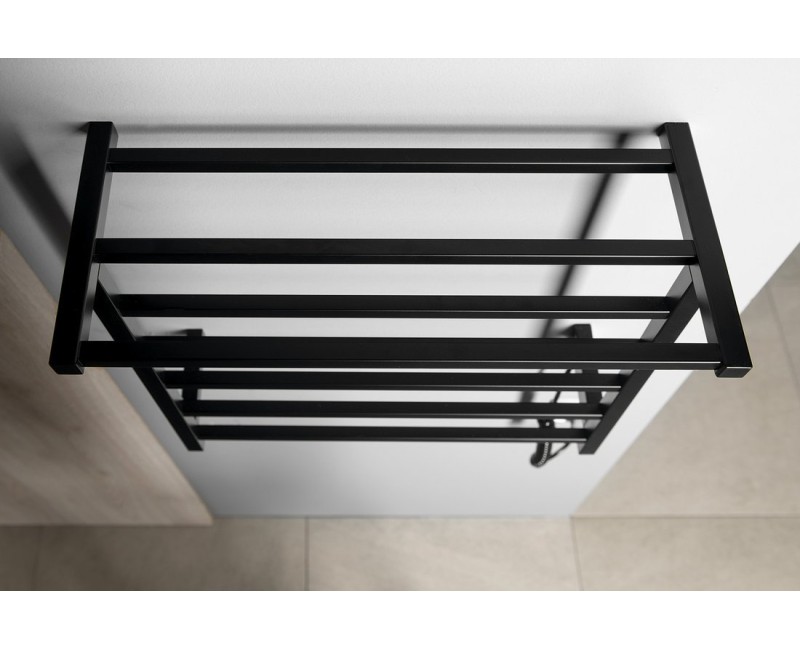 Полотенцесушитель / Радиатор Sapho Elzor электрический 50x47см, 60 Вт, черный матовый EB510