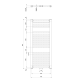 Dvieļu žāvētājs / Radiators Aqualine DIRECT 570x465mm 72W, Balts ELM94T Dvieļu žāvētājs / Radiators Aqualine DIRECT 570x465mm 72W, Balts ELM94T