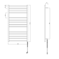 Dvieļu žāvētājs / Radiators Sapho Redondo elektriskais  63x116cm, 130W, hroms  ER230V
