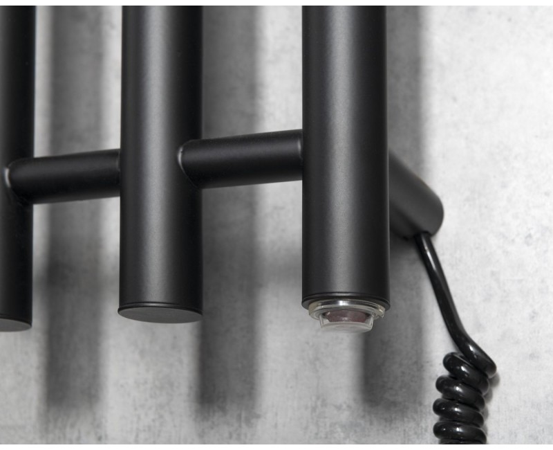 Полотенцесушитель / Радиатор Sapho PAPINADO электрический 26x120 см, 85 Вт, матовый черный ER350