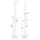 Dvieļu žāvētājs / Radiators Sapho DUOPASSO  12x170 cm, 45 W, hroms  ER730