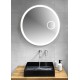 Kosmētikas spogulis Sapho Float ar LED apgaismojumu, diametrs 90 cm, IR sensors, balts  FT900