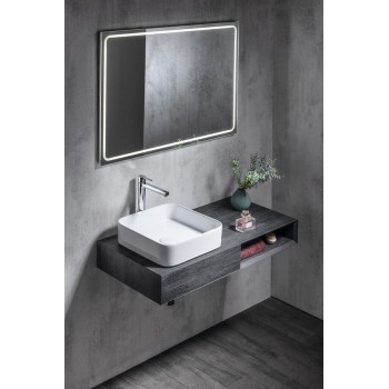 Vannas istabas spogulis Sapho Gemini II ar LED apgaismojumu 100x70cm  GM100