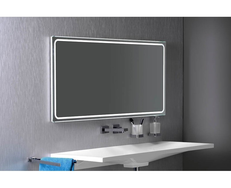 Vannas istabas spogulis Sapho Gemini II ar LED apgaismojumu 120x60cm  GM120