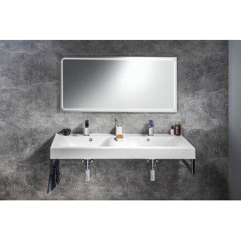 Зеркало для ванной Sapho Gemini II со LED подсветкой, 130x60 см GM130
