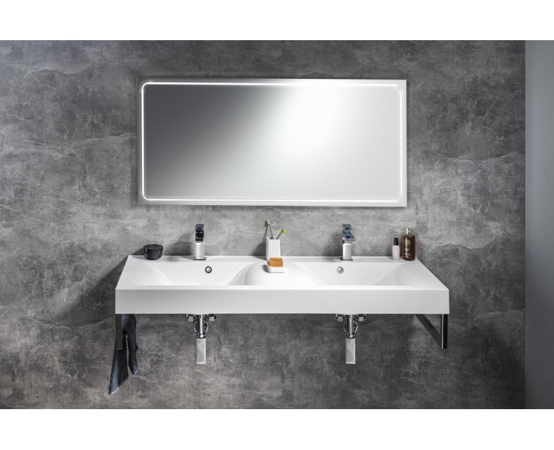 Vannas istabas spogulis Sapho Gemini II ar LED apgaismojumu, 130x60cm GM130