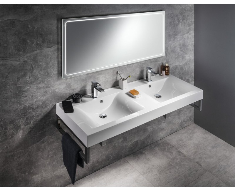 Vannas istabas spogulis Sapho Gemini II ar LED apgaismojumu 150x55cm  GM150