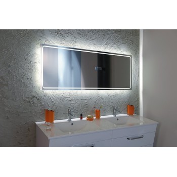 Зеркало для ванной Sapho Gemini II со LED подсветкой 140x55 см GM140