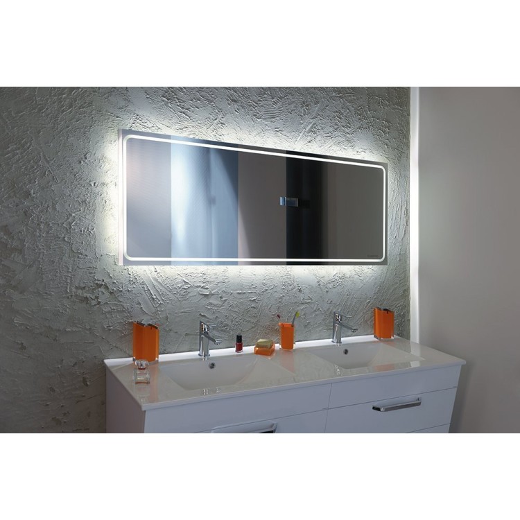 Зеркало для ванной Sapho Gemini II со LED подсветкой 150x55см GM150
