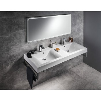 Зеркало для ванной Sapho Gemini II со LED подсветкой 160x55 см GM160