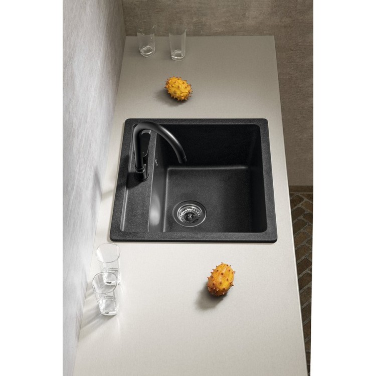 Кухонная мойка Sapho Granite, 53x50см, черная GR1034