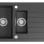 Кухонная мойка Sapho Granite, 96x48см, черная GR1334