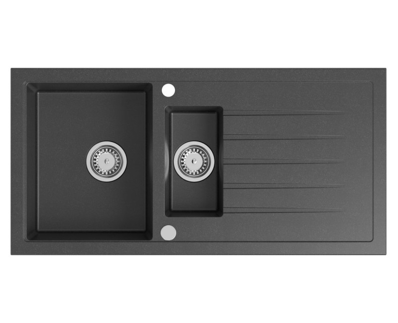 Кухонная мойка Sapho Granite, 96x48см, черная GR1334