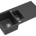 Кухонная мойка Sapho Granite, 96x48см, черная GR1334