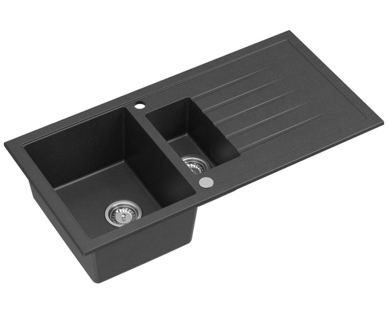 Кухонная мойка Sapho Granite, 96x48см, черная GR1334