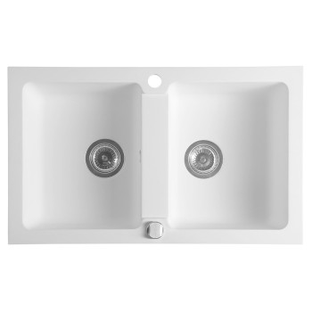 Кухонная мойка Sapho Granite, 78x48см, белая GR2221
