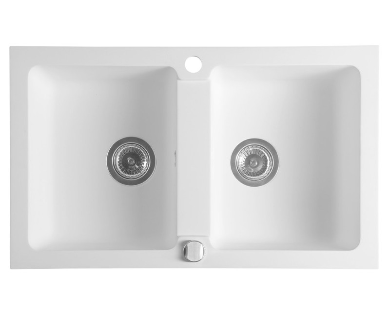 Кухонная мойка Sapho Granite, 78x48см, белая GR2221