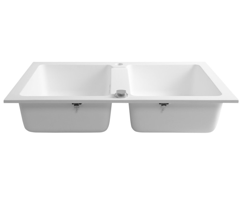 Кухонная мойка Sapho Granite, 78x48см, белая GR2221