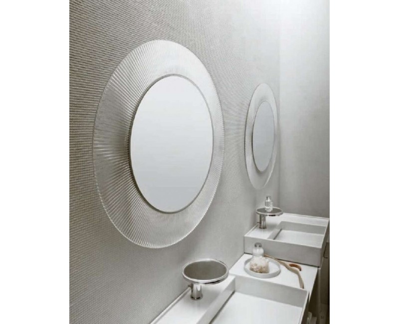 Vannas istabas spogulis Laufen Kartell Ierāmēts, D78 cm, caurspīdīgs kristāls H3863310840001