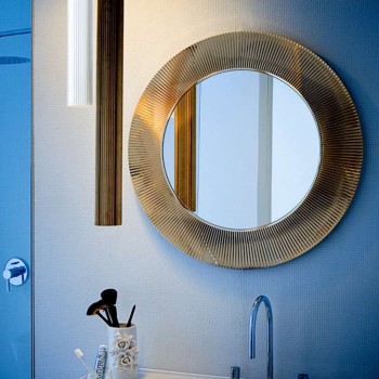 Vannas istabas spogulis Laufen Kartell ierāmēts,  D78 cm, zelts  H3863310870001