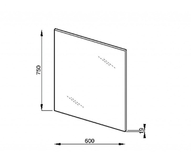 Vannas istabas spogulis Jika Lyra uz galda virsmas 60x75cm, balts  H4532010383041