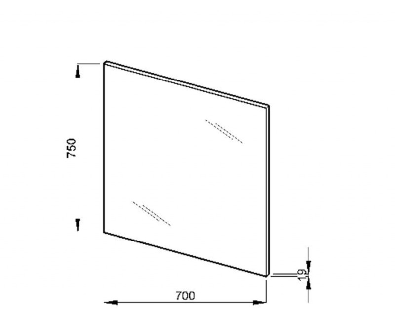 Vannas istabas spogulis Jika Lyra uz galda virsmas 70x75cm, balts  H4532110383041