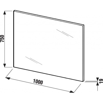 Зеркало для ванной Jika Zeta 100x75x2см, белое H4555560393041