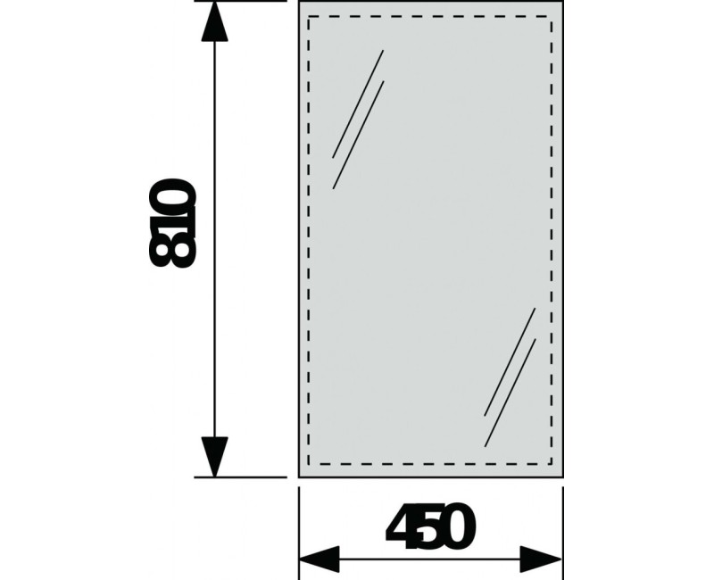 Зеркало для ванной Jika Clear 45x81см H4557011731441