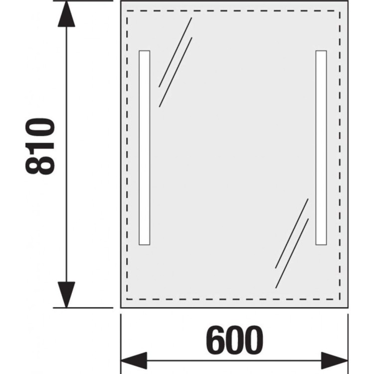 Зеркало для ванной Jika Clear со LED подсветкой, 60x81 см, H4557251731441 Зеркало для ванной Jika Clear со LED подсветкой, 60x81 см, H4557251731441