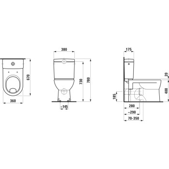 Унитаз Laufen Pro Без бачка и крышки H8249590000001 Белый
