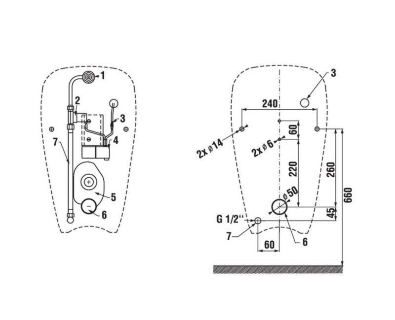 Писсуар Jika Golem Antivandal с сенсором, белый