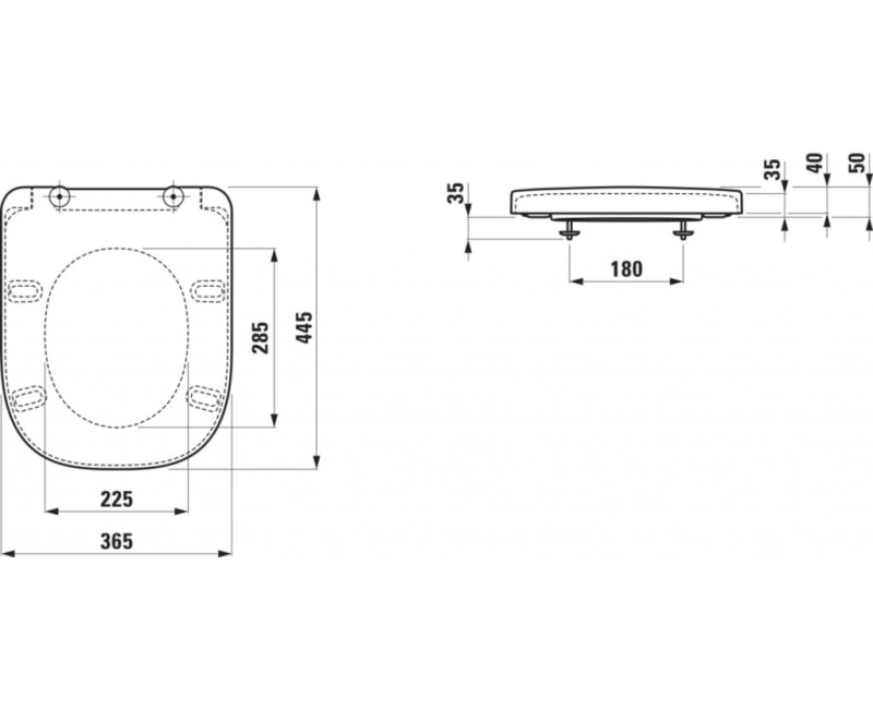 Крышка для унитаза Laufen Meda с системой SoftClose, черная H8911137160001