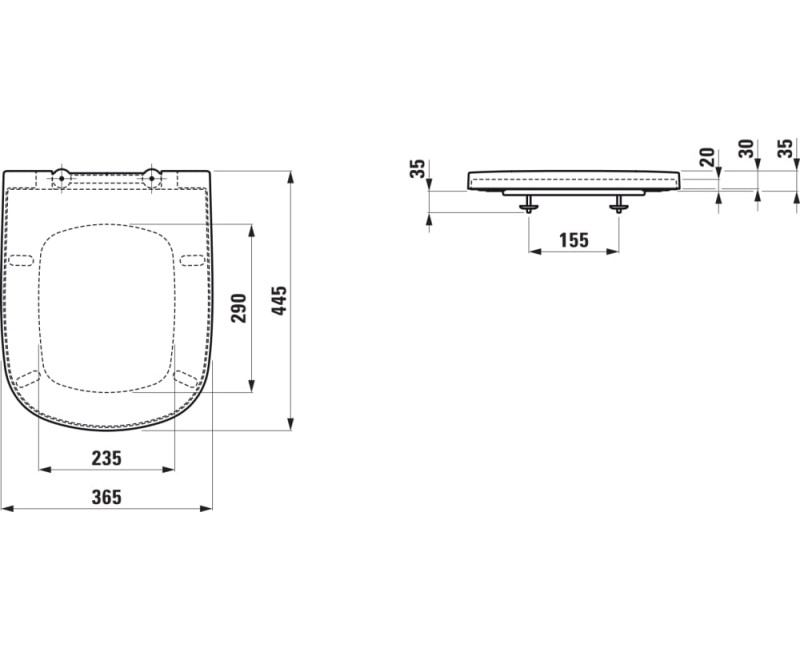 Сиденье для унитаза Laufen Palomba Collection Soft Close H8918020000001 Белый