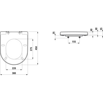 Сиденье для унитаза Laufen Pro H8969503000001 Белое