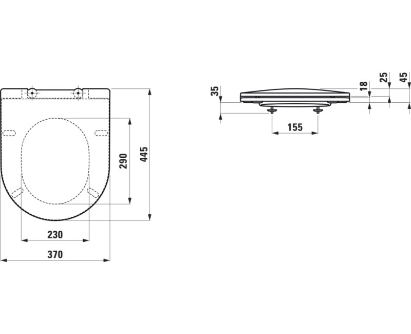 Сиденье для унитаза Laufen Pro Slim H8989650000001 Белое