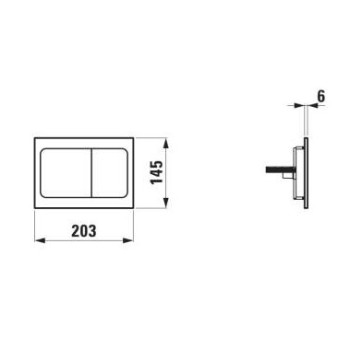 Кнопка для встраиваемой рамки Laufen INEO AIR, Dual H9001137160001 Черный