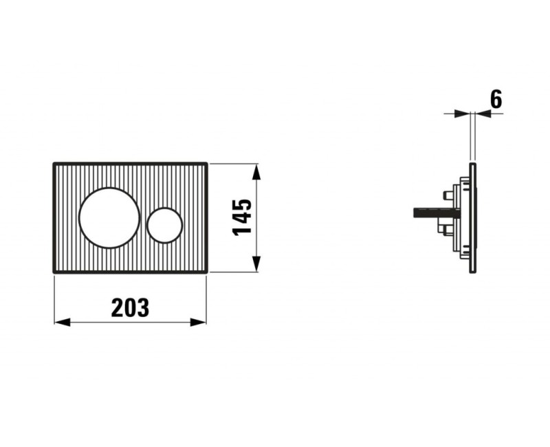 Taustiņš montāžas rāmim Laufen Ineo MoonDance, matēts melns