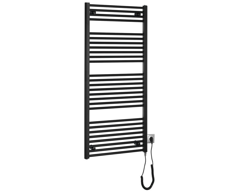 Dvieļu žāvētājs / Radiators AQUALINE DIRECT-E elektriskais 60x132cm, 60 W, matēti melns  ILE36TB