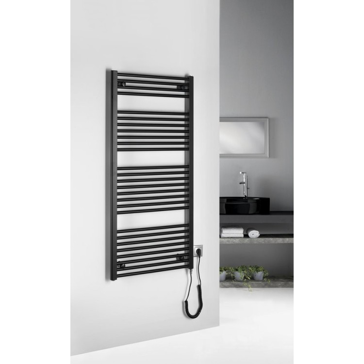 Dvieļu žāvētājs / Radiators AQUALINE DIRECT-E elektriskais 60x132cm, 60 W, matēti melns  ILE36TB